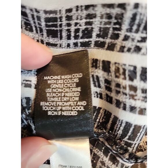 Torrid womens black white Size 2 sheer long sleeve cover up bottom drawstring - Picture 12 of 14